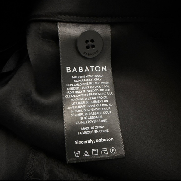 Aritzia Babaton Refined Satin Black Cargo Pant NWOT - Picture 4 of 14